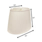 White Linen Pleated Oval Lamp Shade