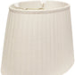 White Linen Pleated Oval Lamp Shade