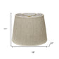 16" Cream Slanted Oval Linen Lampshade