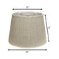 16" Cream Slanted Oval Linen Lampshade