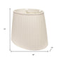 White Linen Pleated Oval Lamp Shade