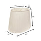 White Linen Pleated Oval Lamp Shade