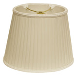Ivory Shantung Silk Pleated Oval Lamp Shade