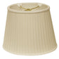 Ivory Shantung Silk Pleated Oval Lamp Shade
