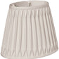 18" Cream Oval Smocked Pleat Shantung Lampshade