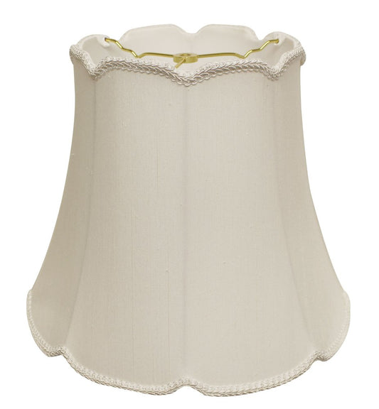 White Monay Shantung Silk Empire Lamp Shade