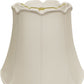 White Monay Shantung Silk Empire Lamp Shade