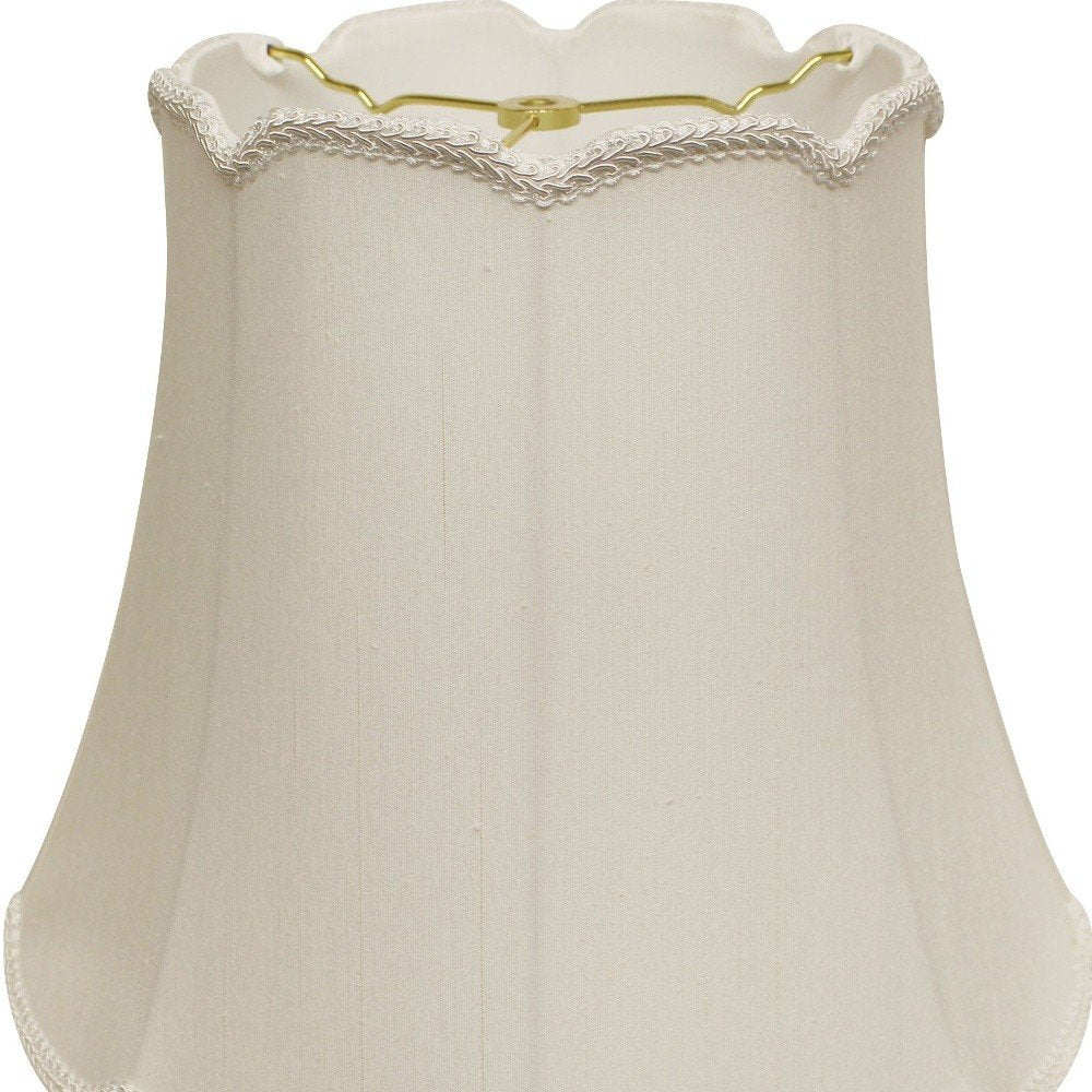 White Monay Shantung Silk Empire Lamp Shade