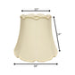 16" Ivory Empire Slanted Cylinder Scroll Edge Silk Lampshade