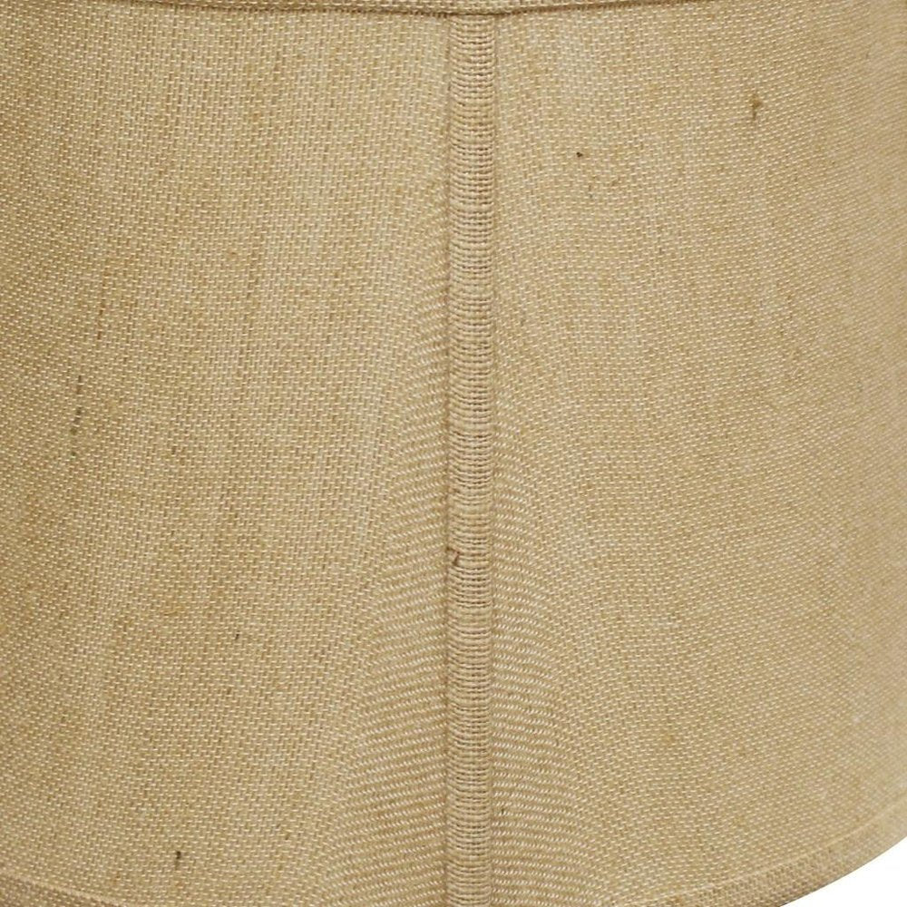 13" Golden Fiber Drum Throwback Burlap Lampshade