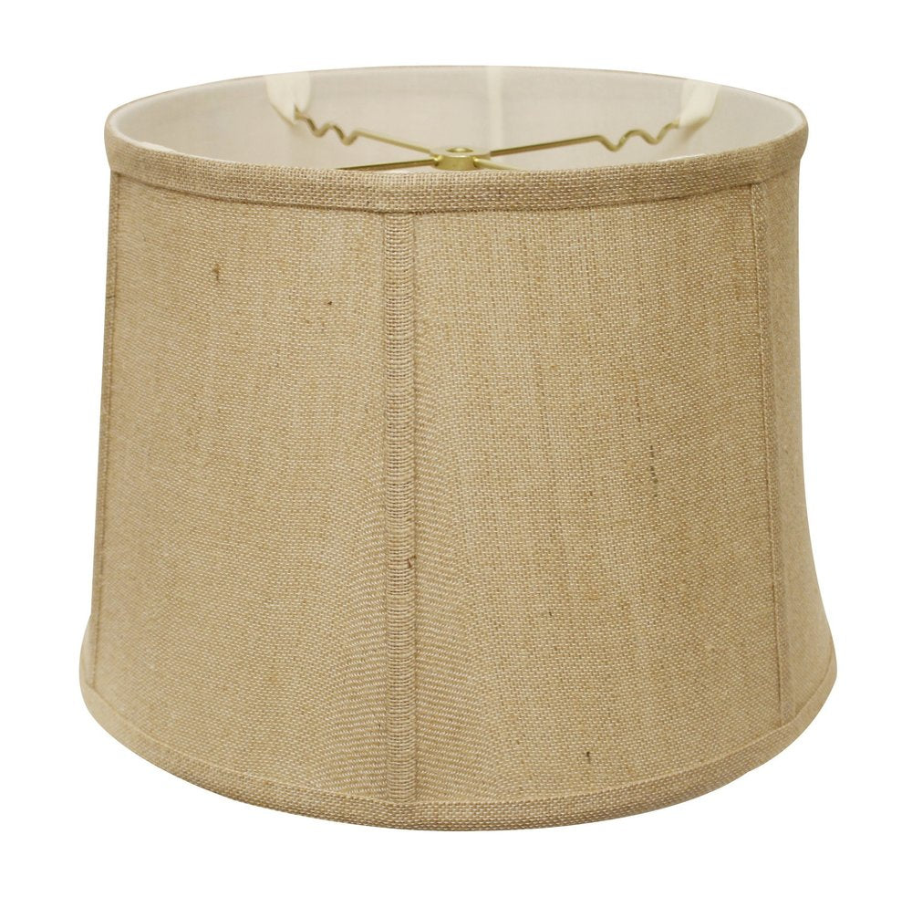 Gold Burlap Drum Lamp Shade