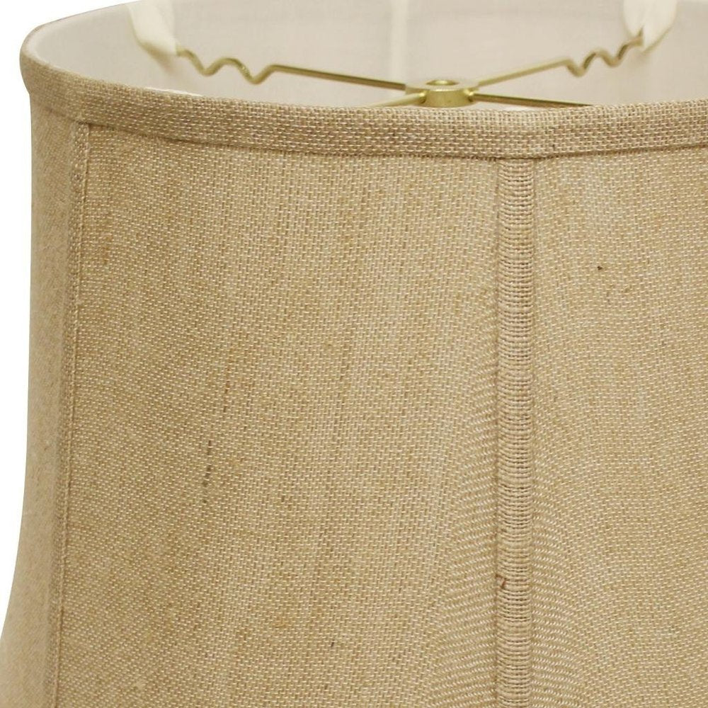 Gold Burlap Drum Lamp Shade