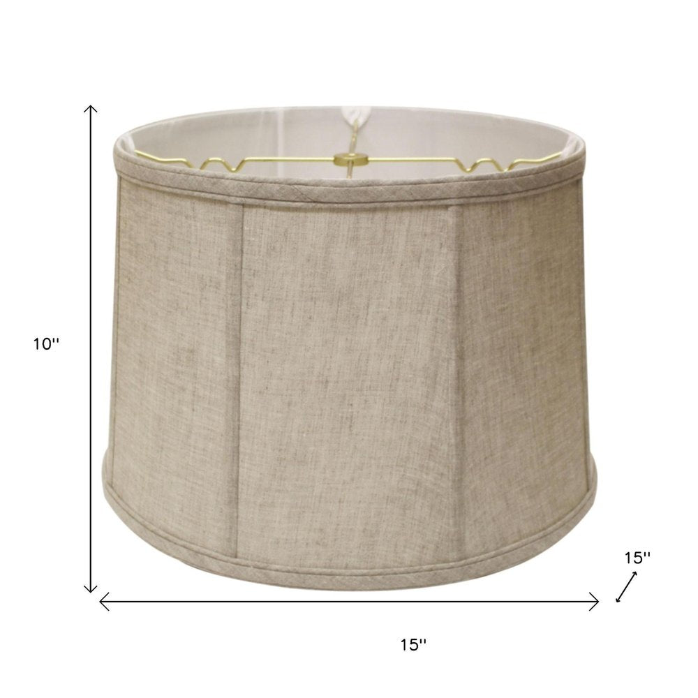 Cream Linen Drum Lamp Shade