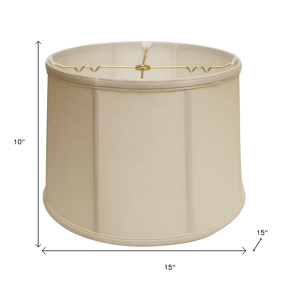 Vanilla Linen Drum Lamp Shade