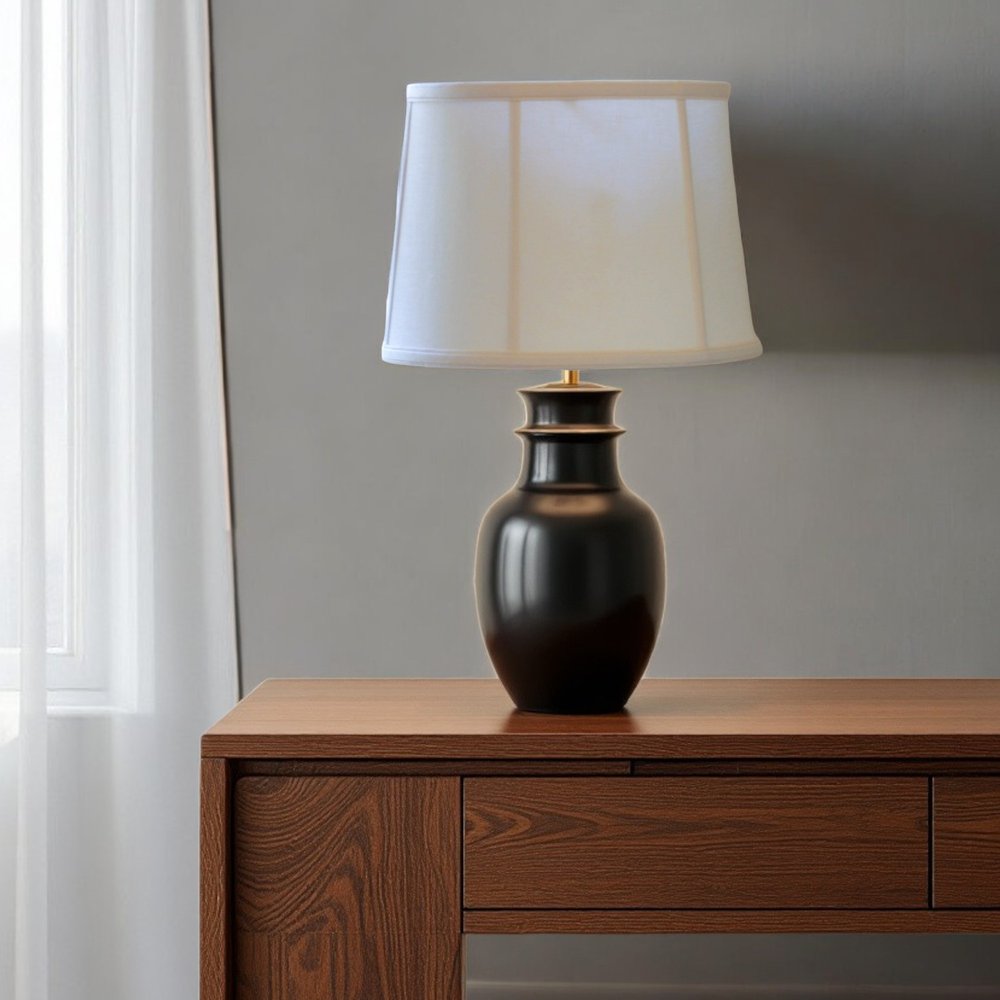 Vanilla Linen Drum Lamp Shade