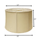 15" Pale Brown Throwback Drum Linen Lampshade