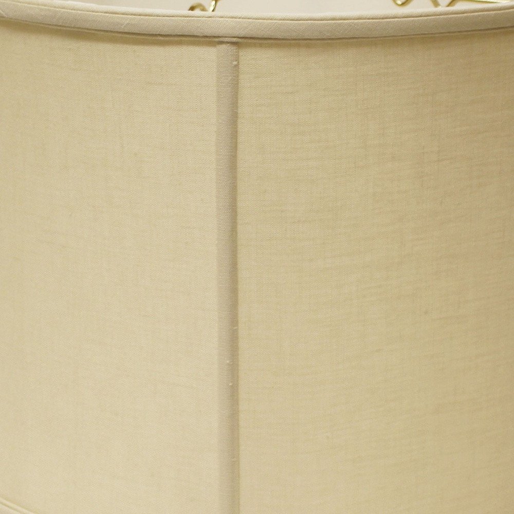 15" Pale Brown Throwback Drum Linen Lampshade