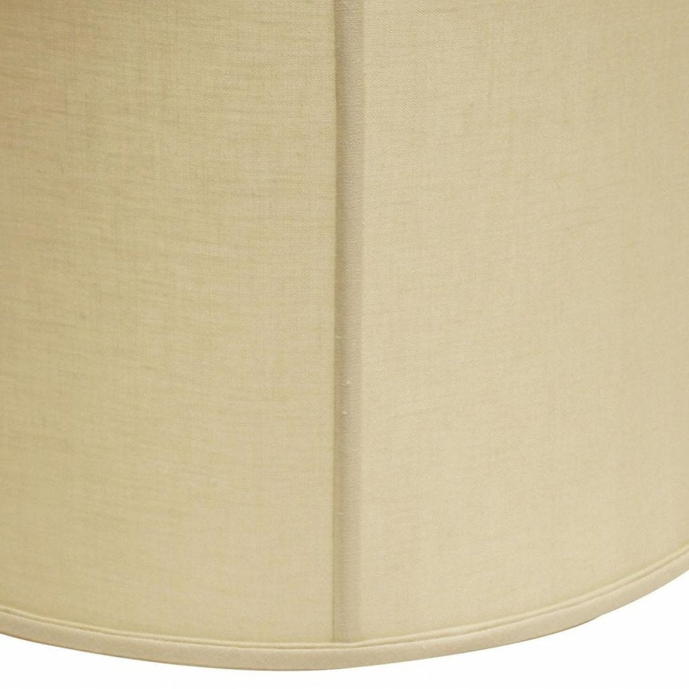 15" Pale Brown Throwback Drum Linen Lampshade