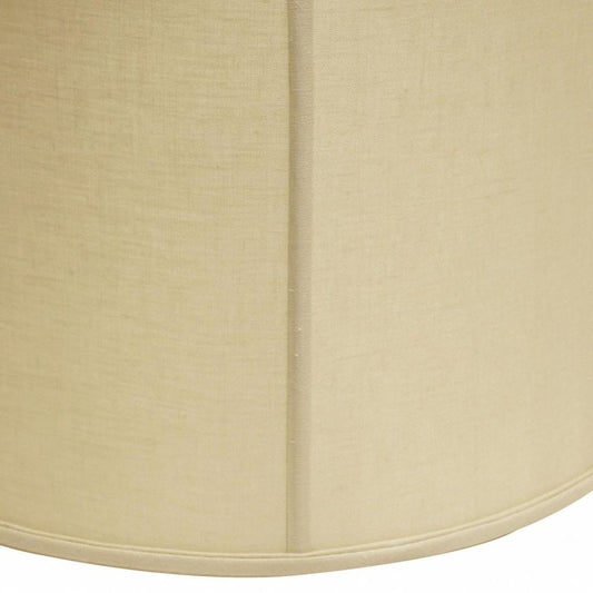 15" Pale Brown Throwback Drum Linen Lampshade