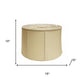 15" Pale Brown Throwback Drum Linen Lampshade