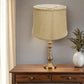 17" Golden Fiber Throwback Drum Burlap Lampshade