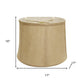 17" Golden Fiber Throwback Drum Burlap Lampshade
