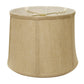 17" Golden Fiber Throwback Drum Burlap Lampshade