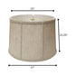17" Cream Throwback Drum Linen Lampshade