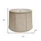 17" Cream Throwback Drum Linen Lampshade
