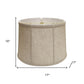 17" Cream Throwback Drum Linen Lampshade