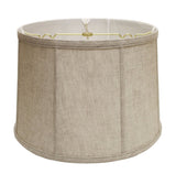 17" Cream Throwback Drum Linen Lampshade