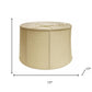 17" Pale Brown Throwback Drum Linen Lampshade