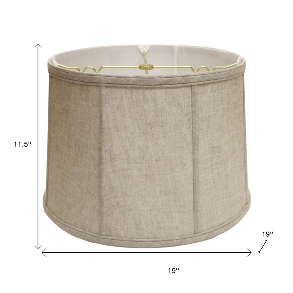 Cream Linen Drum Lamp Shade
