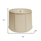 19" Off White Throwback Drum Linen Lampshade