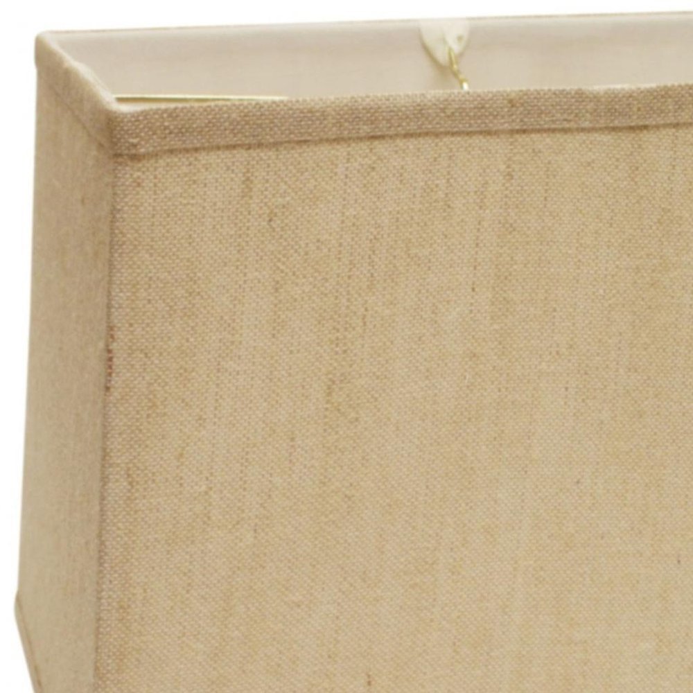 16" Golden Fiber Throwback Rectangle Burlap Lampshade
