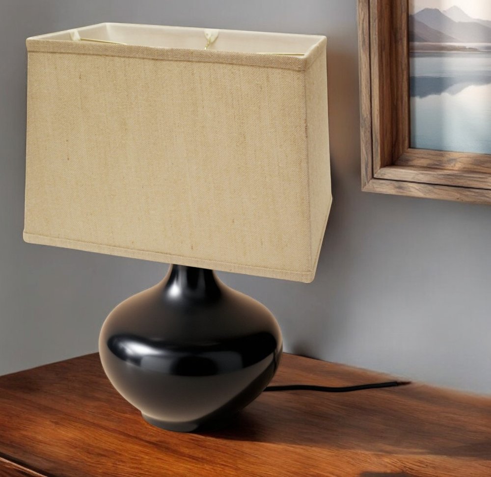 Gold Burlap Lamp Shade