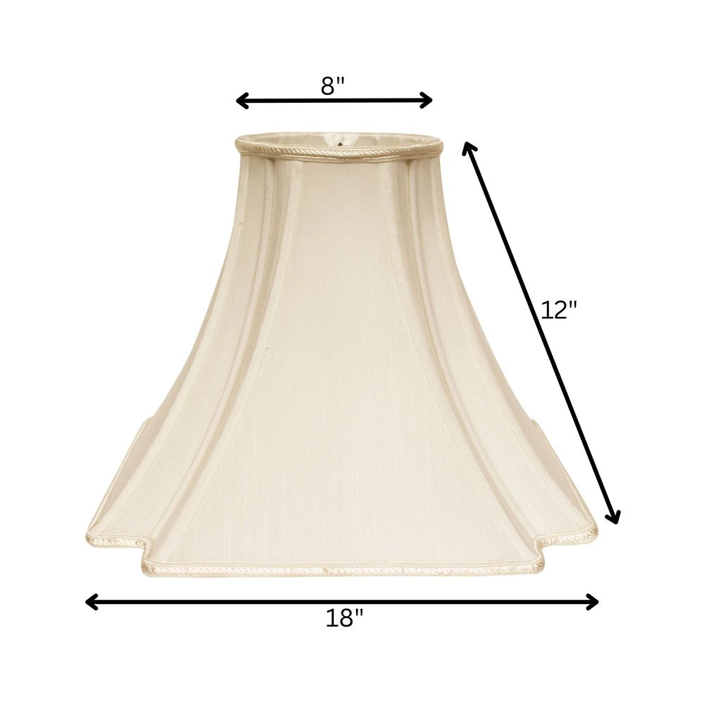 Ivory Shantung Silk Square Lamp Shade