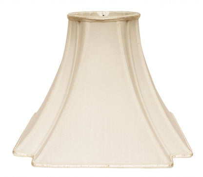 Ivory Shantung Silk Square Lamp Shade