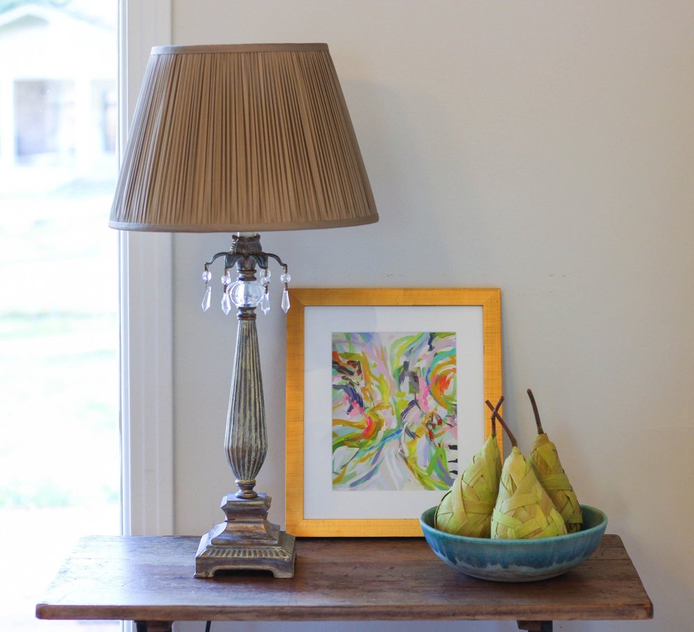 Ash Gray Taffeta Pleated Empire Lamp Shade