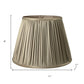 Ash Gray Taffeta Pleated Empire Lamp Shade