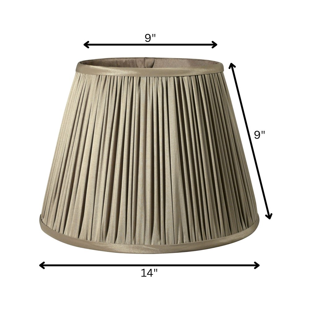 Ash Gray Taffeta Pleated Empire Lamp Shade