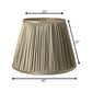 16" Ash Slanted Pleated Tafetta Lampshade