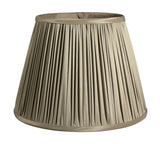 16" Ash Slanted Pleated Tafetta Lampshade