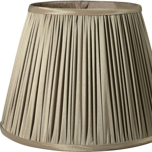 16" Ash Slanted Pleated Tafetta Lampshade