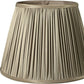 16" Ash Slanted Pleated Tafetta Lampshade