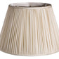 Cream Taffeta Pleated Empire Lamp Shade