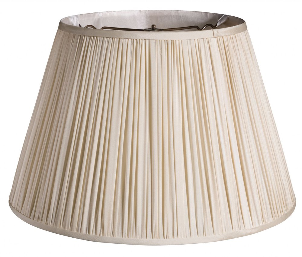 Cream Taffeta Pleated Empire Lamp Shade