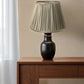 18" Ash Slanted Pleated Tafetta Lampshade