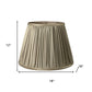 18" Ash Slanted Pleated Tafetta Lampshade