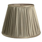 18" Ash Slanted Pleated Tafetta Lampshade